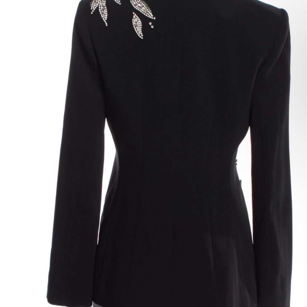 cinq a sept Black Blazer with Silver beaded Leaf Embellishment - Picture 7 of 13